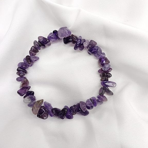 Amethyst Chips Elastic Bracelet