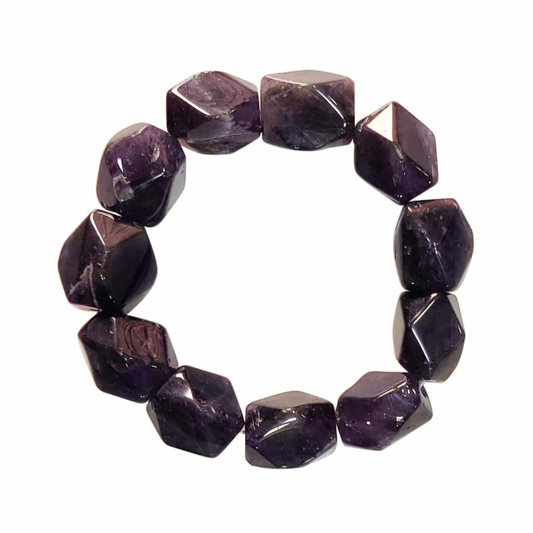 Amethyst Cube Tumble Bracelet