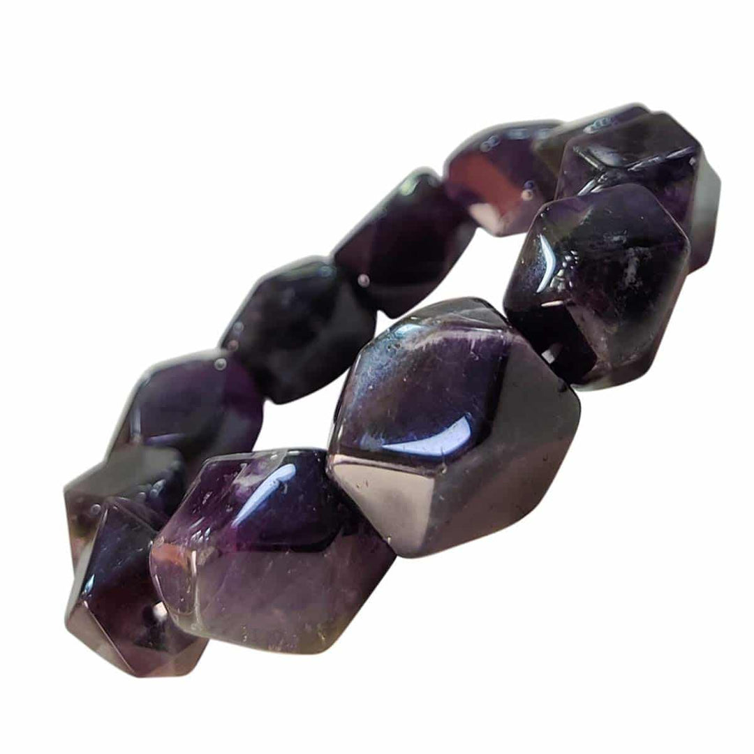 Amethyst Cube Tumble Bracelet