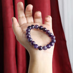 Load image into Gallery viewer, Amethyst Round Beads Bracelet

