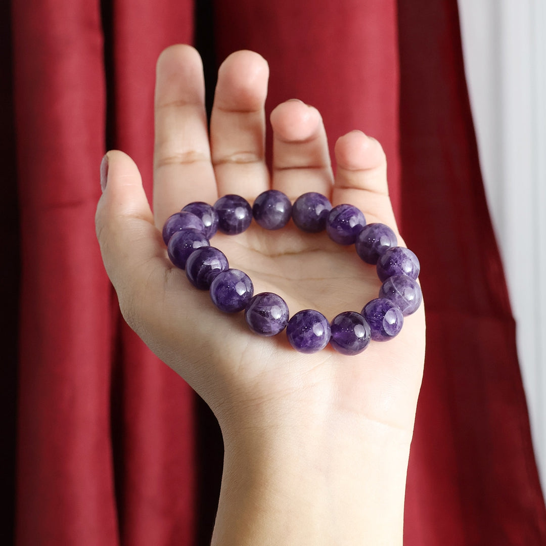 Amethyst Round Beads Bracelet