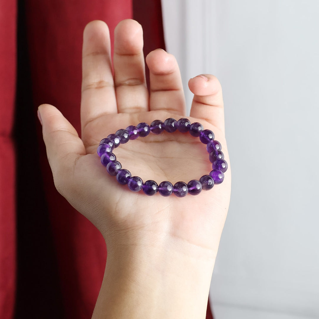 Amethyst Round Beads Bracelet