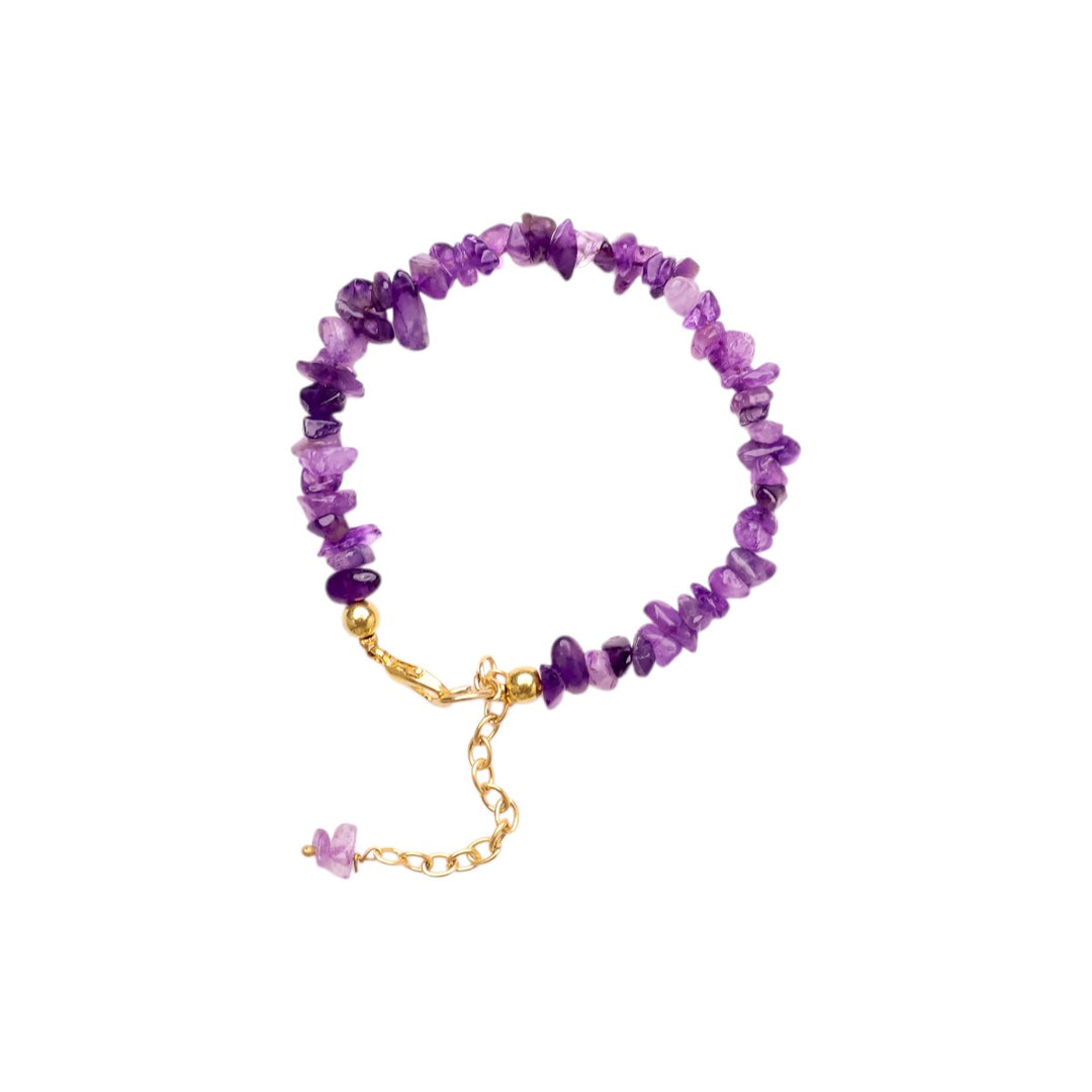 Amethyst Chips Chain Bracelet
