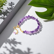 Amethyst Chips Chain Bracelet