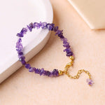 Load image into Gallery viewer, Amethyst Chips Chain Bracelet
