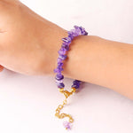 Load image into Gallery viewer, Amethyst Chips Chain Bracelet
