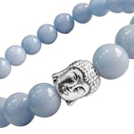 Load image into Gallery viewer, Angelite Buddha Bracelet
