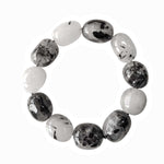 Load image into Gallery viewer, Black Routile Tumble Bracelet
