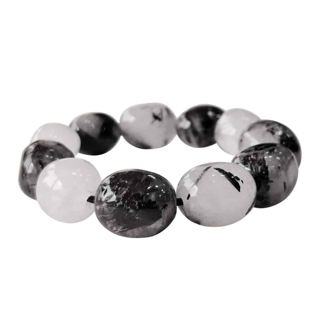 Black Routile Tumble Bracelet