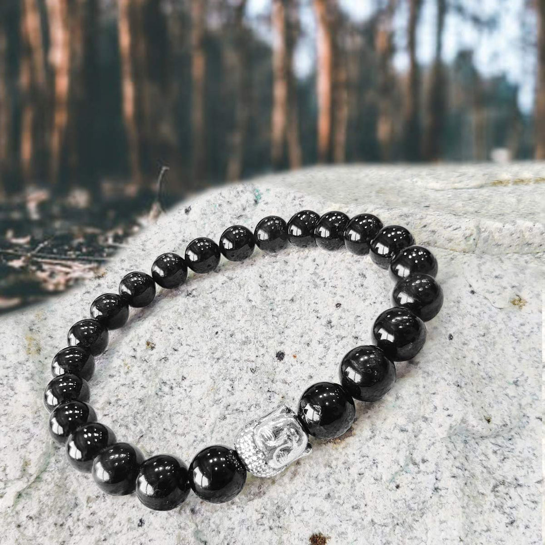 Black Tourmaline Buddha Bracelet