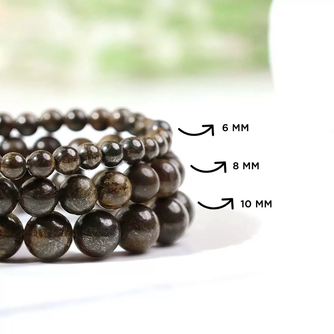 Bronzite Bracelet In Round Beads