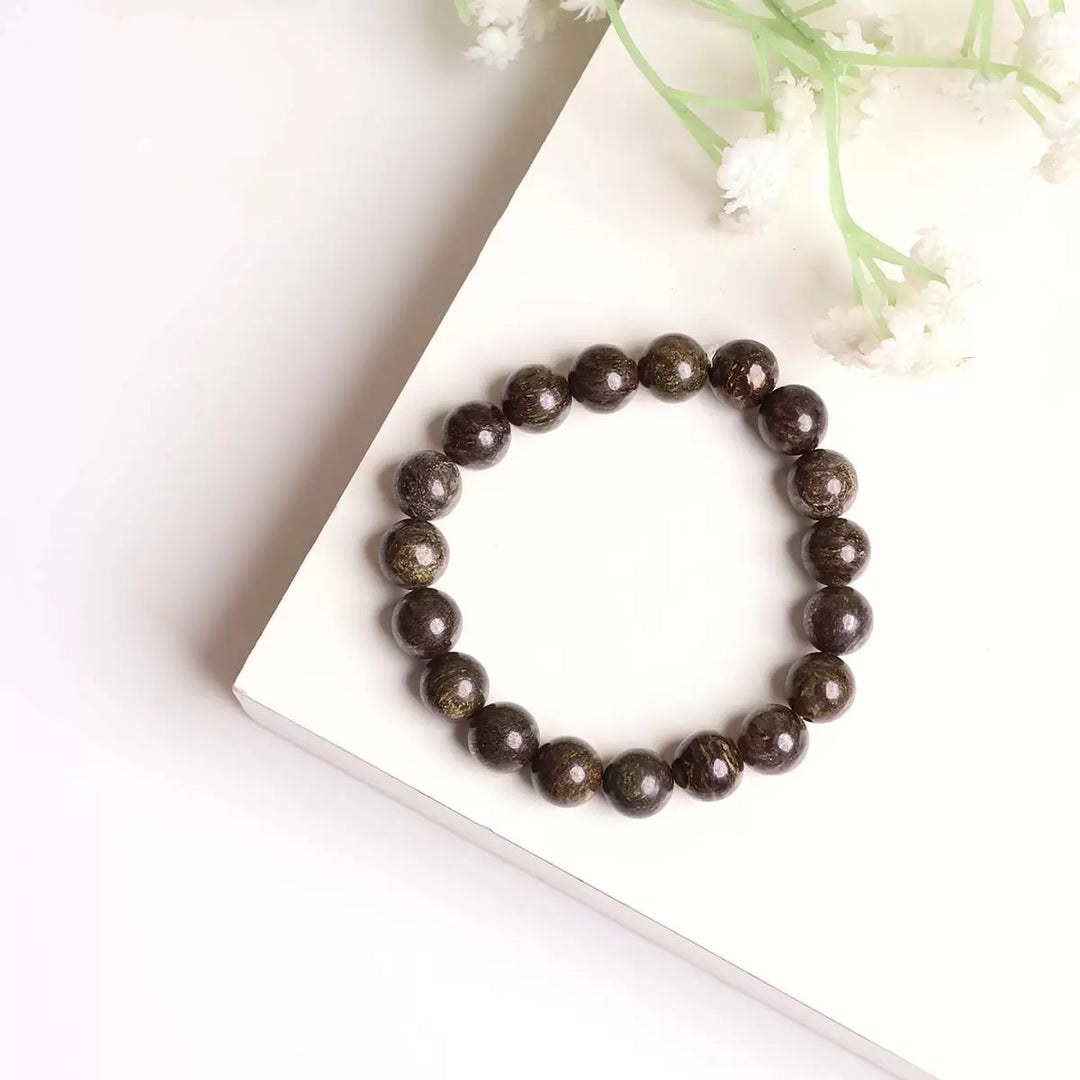 Bronzite Bracelet In Round Beads