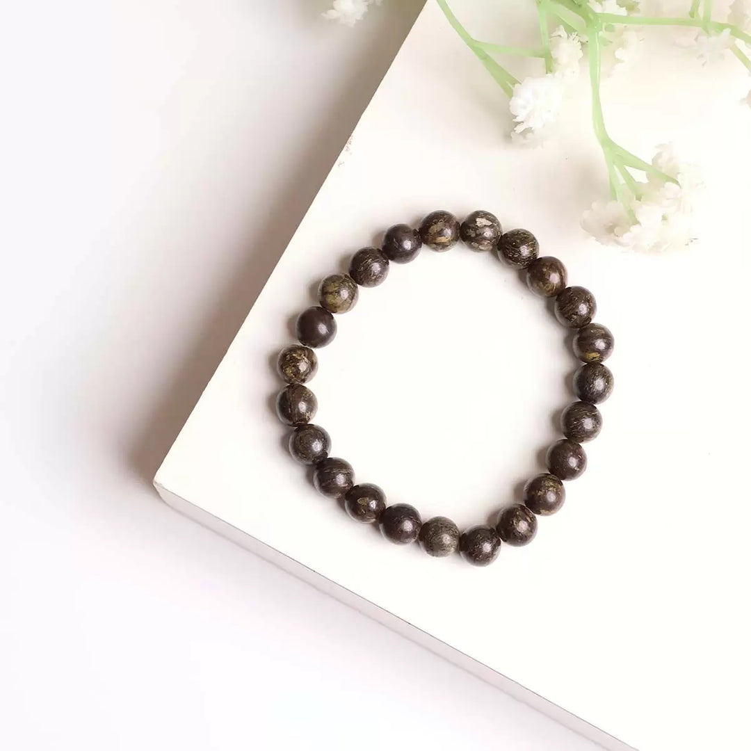 Bronzite Bracelet In Round Beads