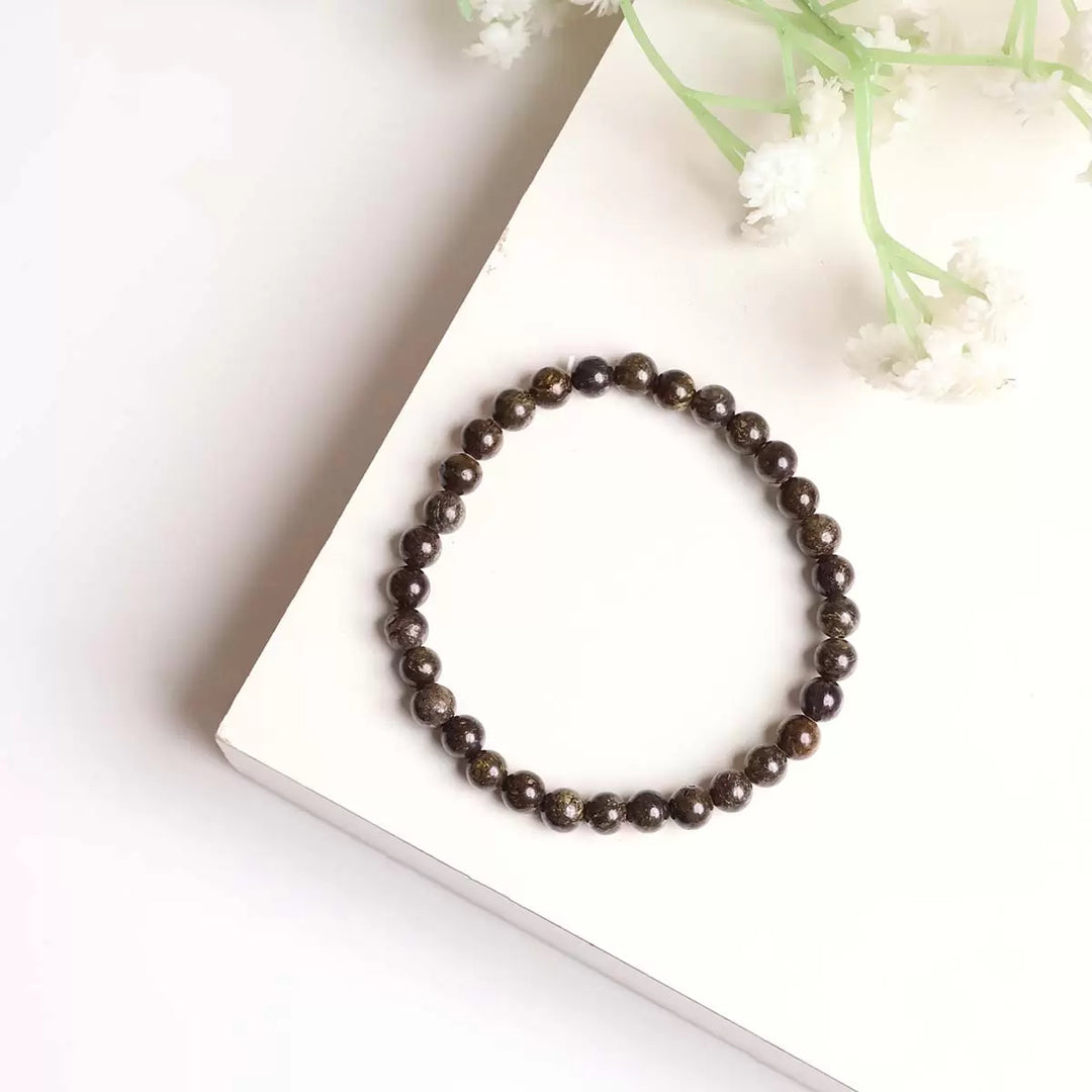 Bronzite Bracelet In Round Beads