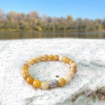 Load image into Gallery viewer, Yellow Calcite Buddha Bracelet
