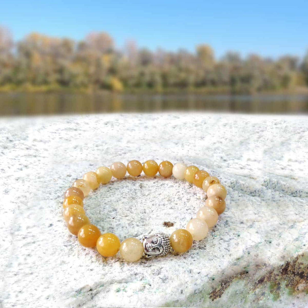 Yellow Calcite Buddha Bracelet