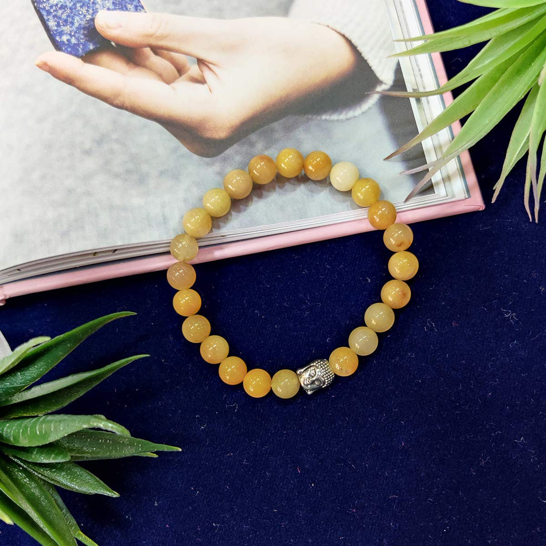 Yellow Calcite Buddha Bracelet