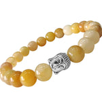 Load image into Gallery viewer, Yellow Calcite Buddha Bracelet
