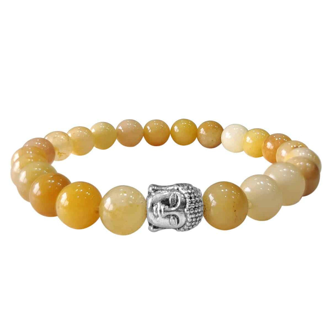 Yellow Calcite Buddha Bracelet