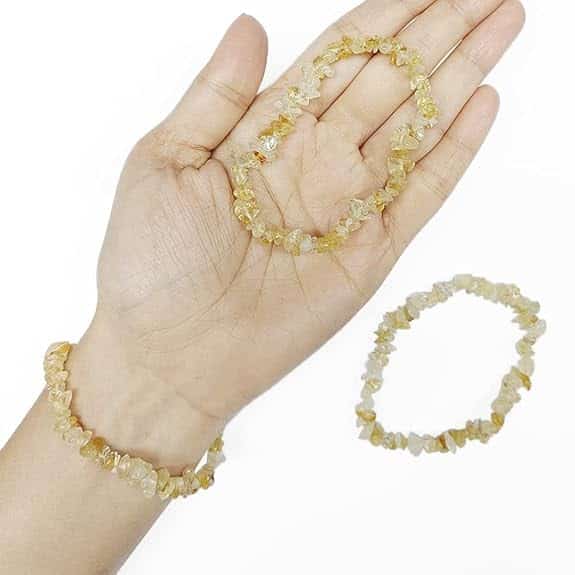 Citrine Chips Elastic Bracelet