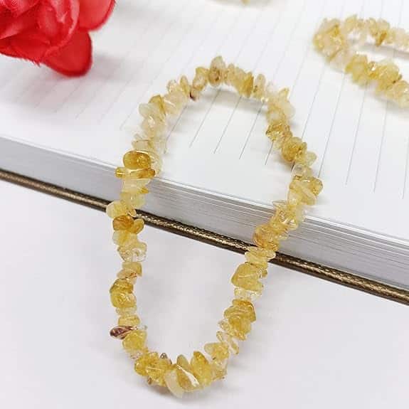 Citrine Chips Elastic Bracelet