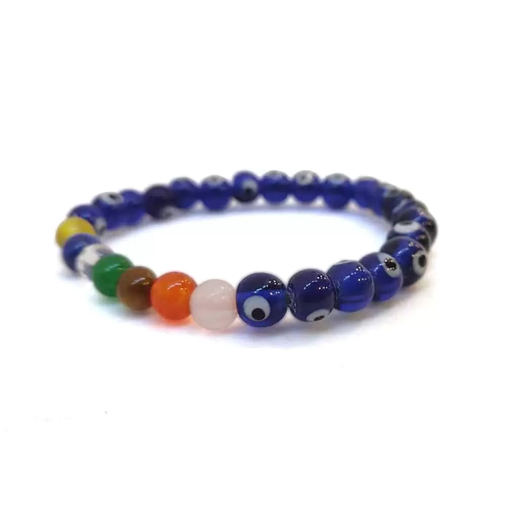 Evil Eye 7 Chakra Bracelet 7 mm