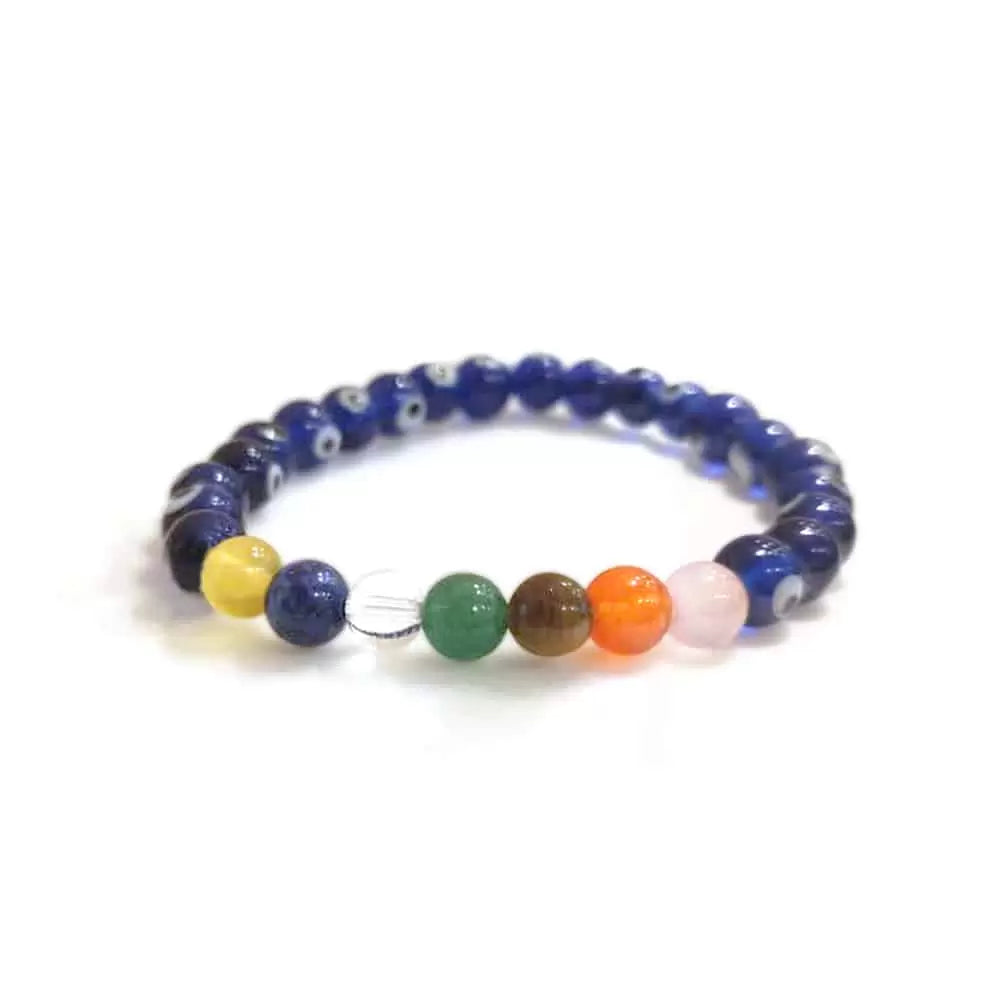 Evil Eye 7 Chakra Bracelet 7 mm