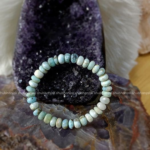 Larimar Faceted Bati Beads Bracelet