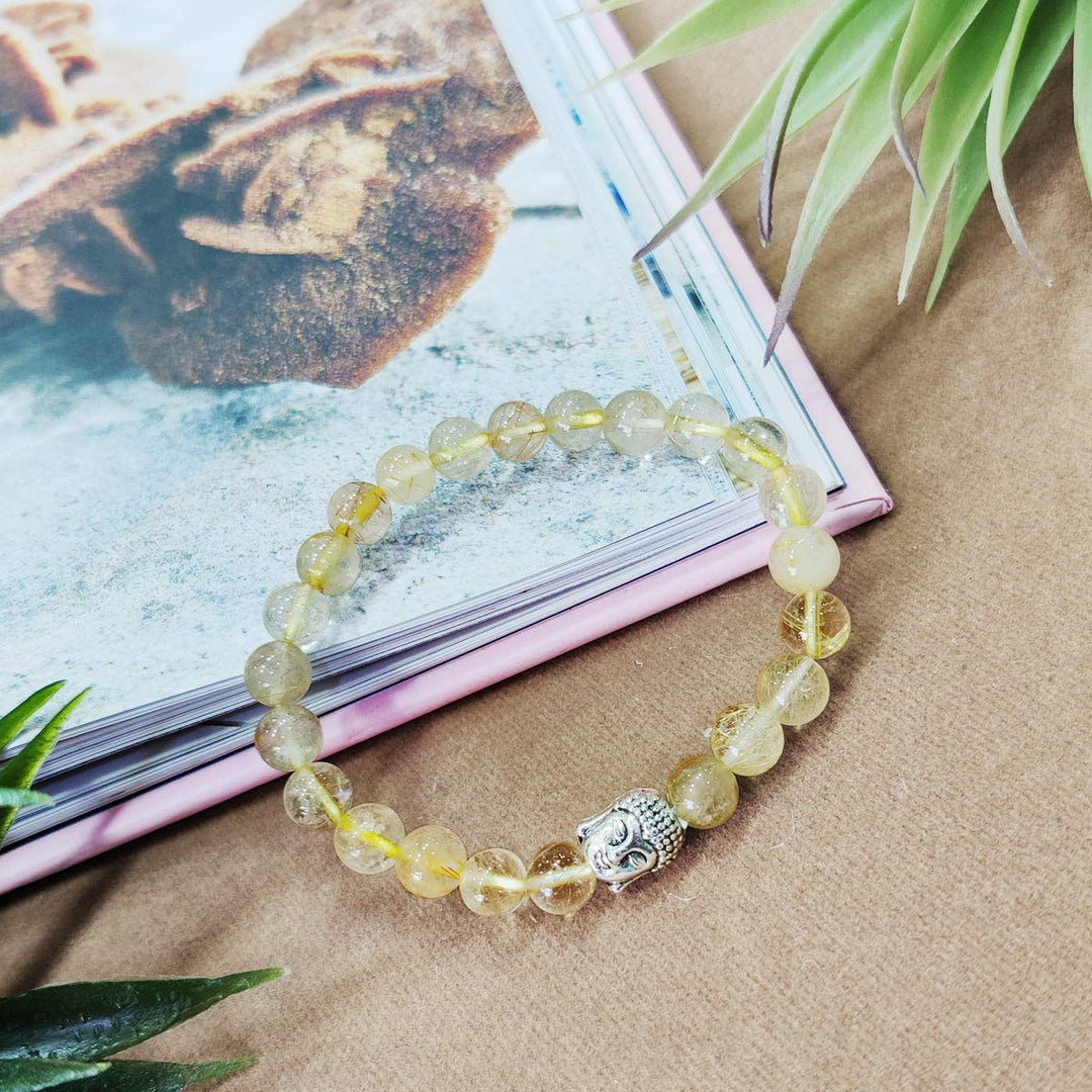 Golden Rutile Buddha Bracelet