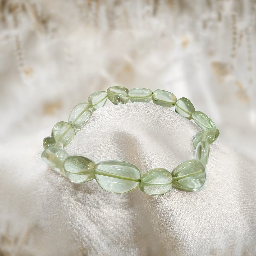 Green Amethyst Tumbled Bracelet