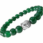 Load image into Gallery viewer, Green Jade Buddha Bracelet

