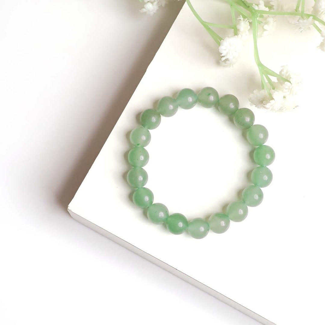 Green Aventurine Round Beads Bracelet