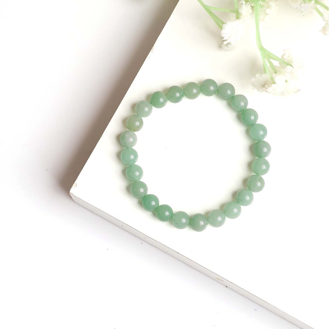 Green Aventurine Round Beads Bracelet