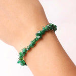 Load image into Gallery viewer, Green Jade Chip Bracelet
