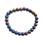 Load image into Gallery viewer, Hematite Titanium Stone Bracelet 8mm
