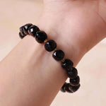 Load image into Gallery viewer, Black Tourmaline Box Faceted Bracelet
