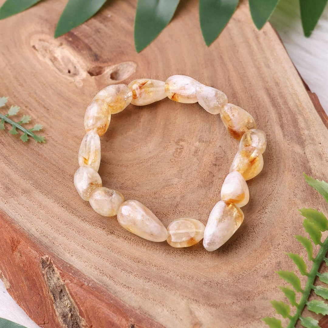 Natural Citrine Small Tumble Bracelet