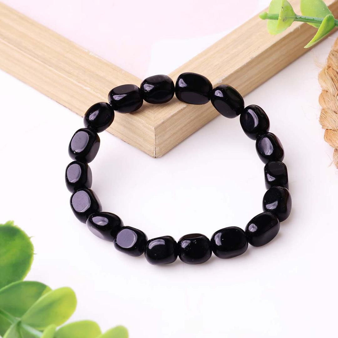 Black Obsidian Small Tumble Bracelet