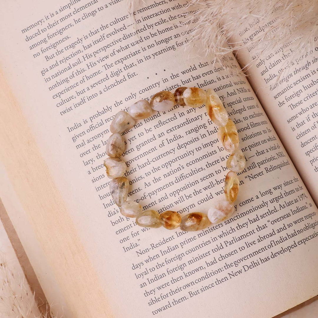 Natural Citrine Small Tumble Bracelet