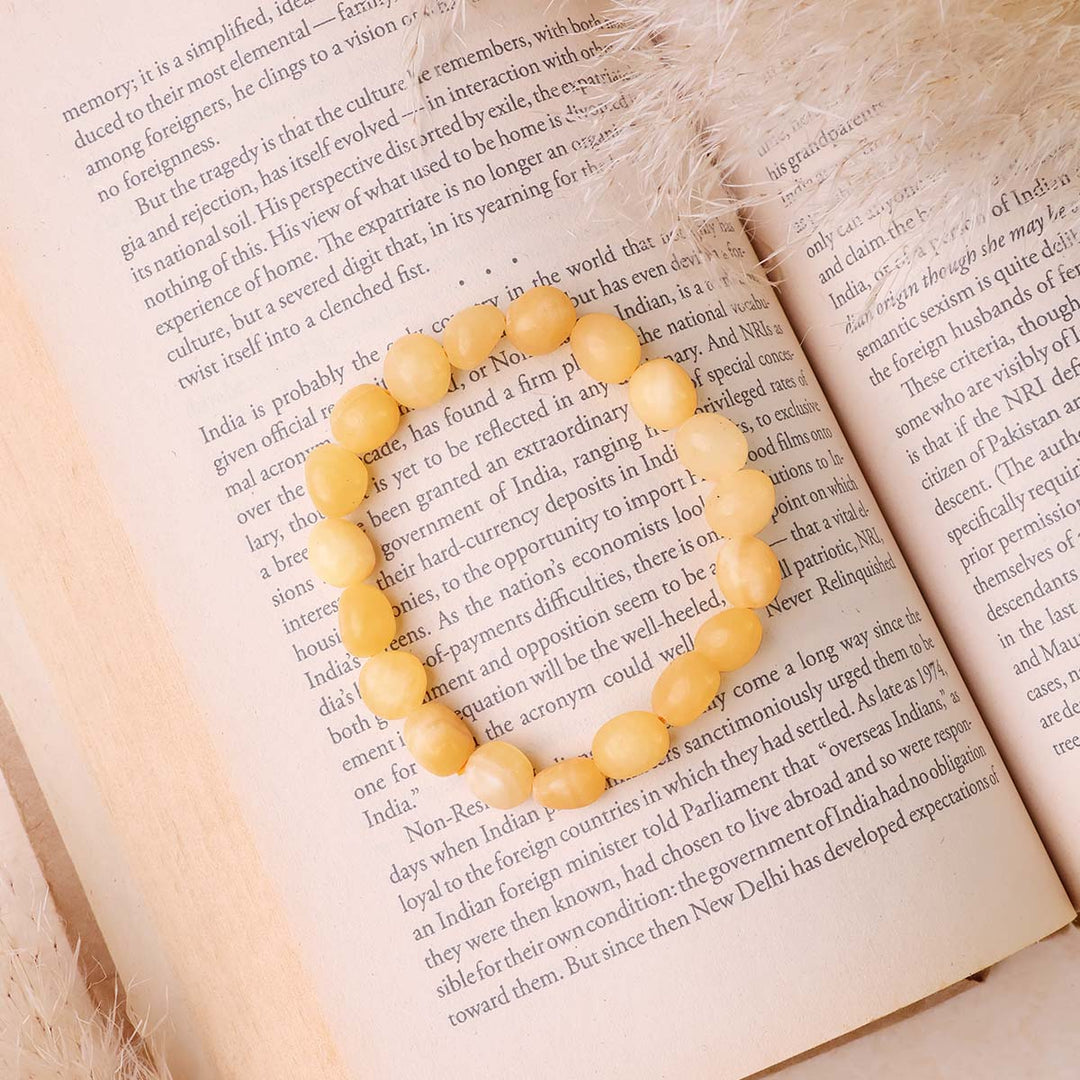 Yellow Calcite Small Tumble Bracelet