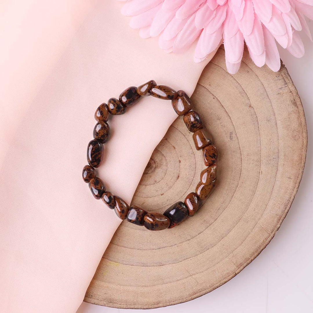 Mahogany Obsidian Small Tumble Bracelet