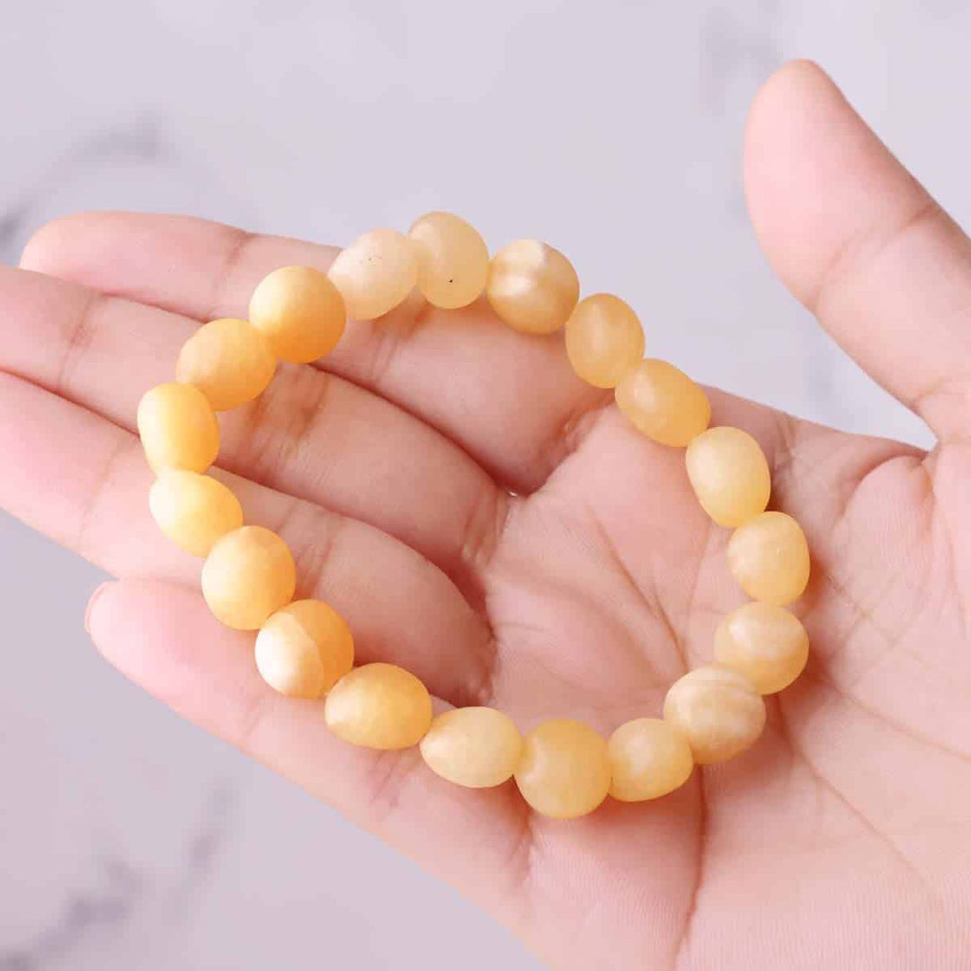 Yellow Calcite Small Tumble Bracelet