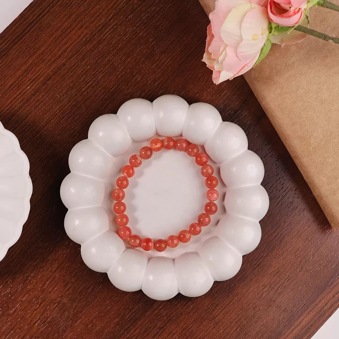 Jelly Rhodochrosite Bracelet