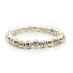 Load image into Gallery viewer, Lava Silver Metallic 8 mm Stone Bracelet
