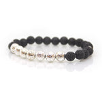 Load image into Gallery viewer, Metallic Lava Stone Bracelet 8 mm Stone Bracelet
