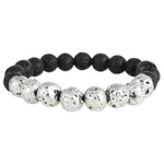 Load image into Gallery viewer, Metallic Lava Stone Bracelet 8 mm Stone Bracelet
