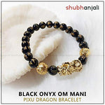 Load image into Gallery viewer, Black Onyx Om Mani Pixiu Dragon Bracelet 10mm
