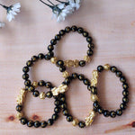 Load image into Gallery viewer, Black Onyx Om Mani Pixiu Dragon Bracelet 10mm
