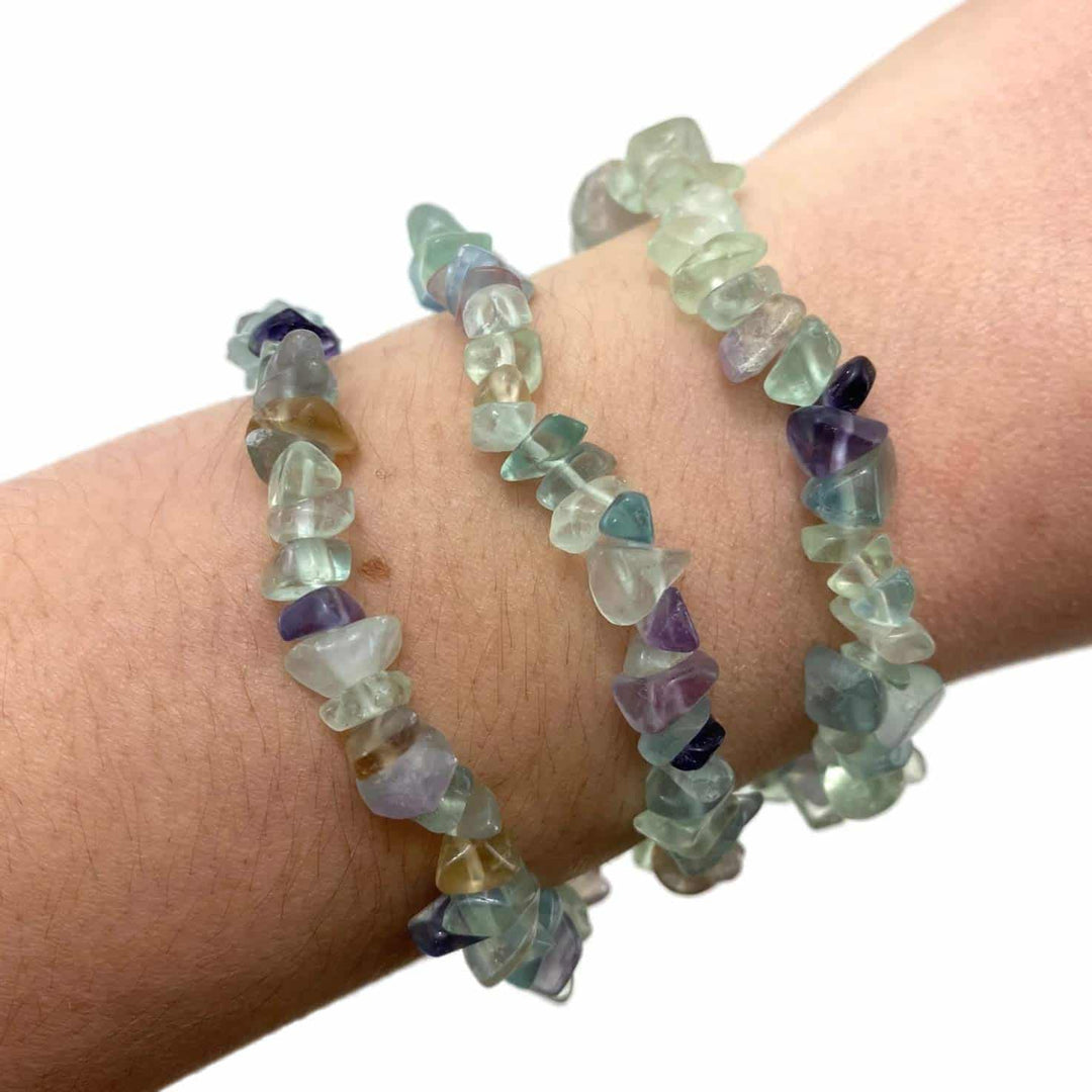 Fluorite Chips Stone Bracelet