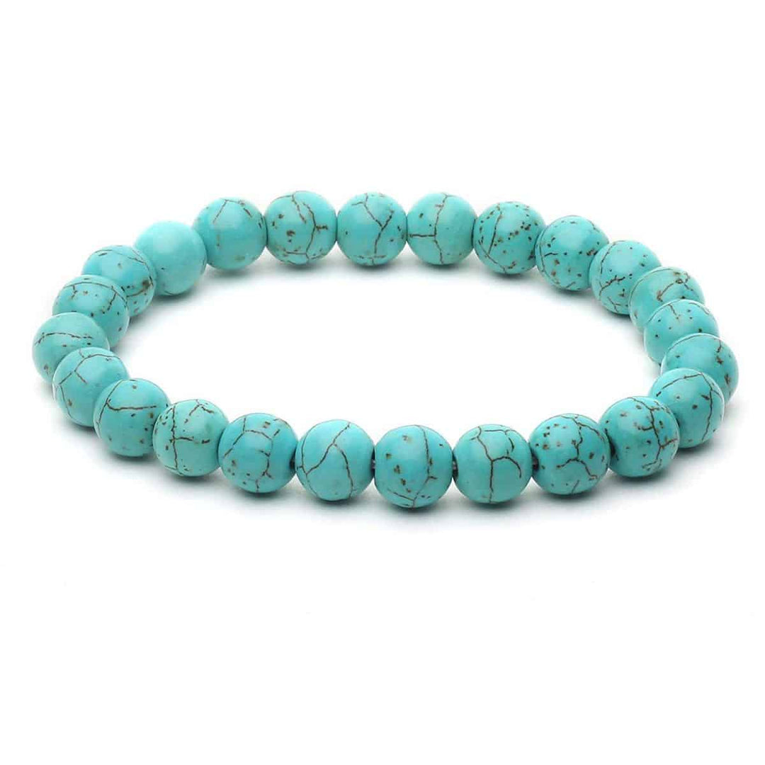 Turquoise Firoza 6mm Stone Bracelet